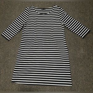 GAP Black and White Striped Dress